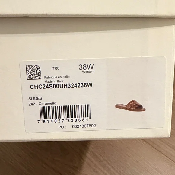 Chloe Tan Leather Slide Sandals - Picture 6 of 6